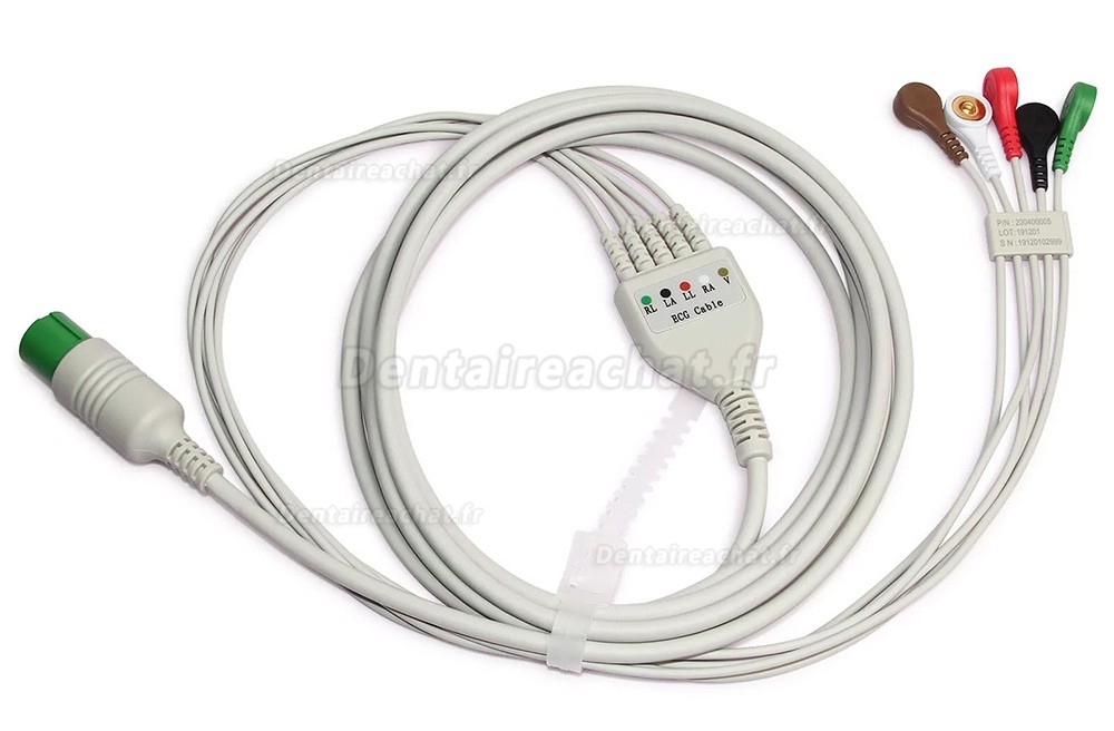 CONTEC® CMS8000 Moniteur multiparamétrique (Température, Respiration, Fréquence de pouls, NIBP, SpO2, ECG)